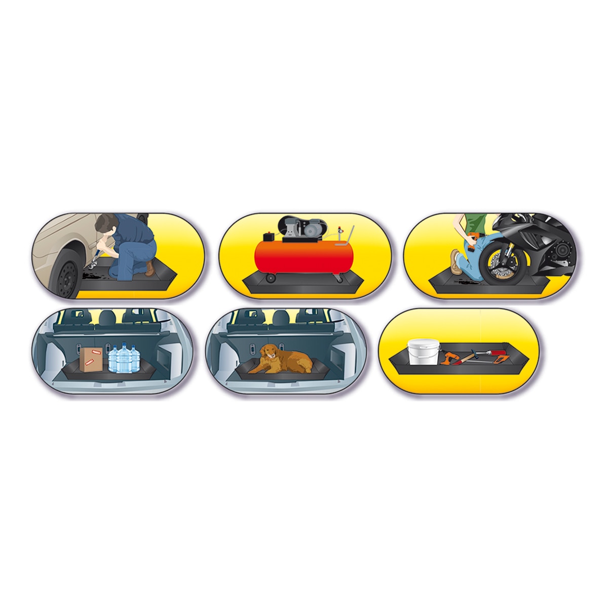 Tapete para Bagageira Mottez 90 x 100 cm A078V Cinzento-8