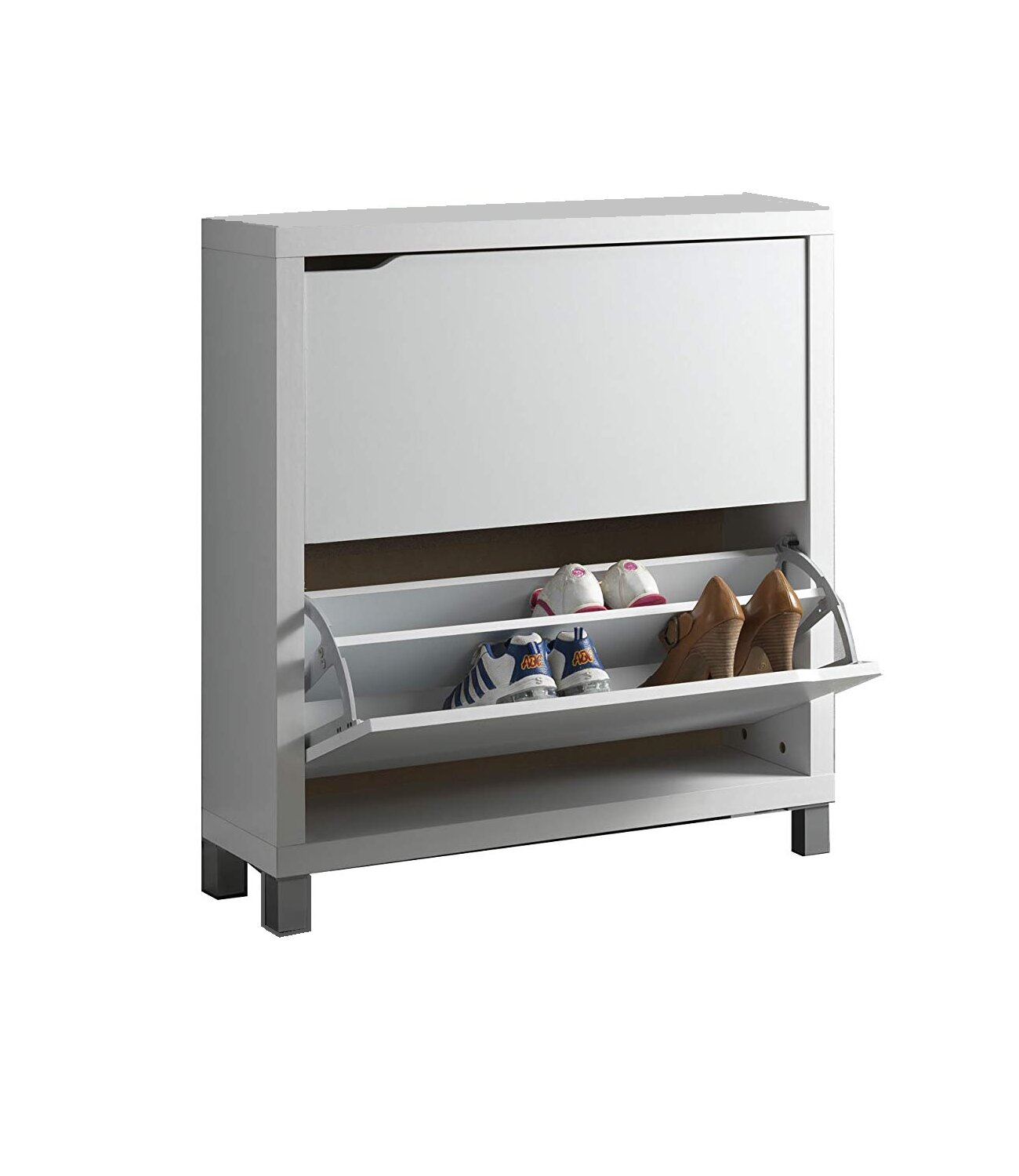 Móvel Sapateiro Kubox 2 Compartimentos com Acabamento - Branco Branco-1