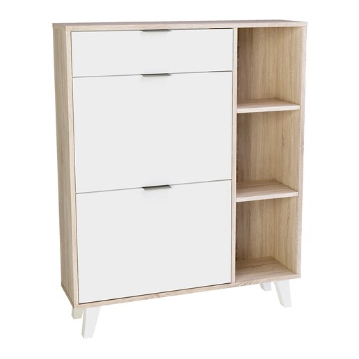 Mueble Zapatero 2 Trampones + Cajón + Estantes Laterales