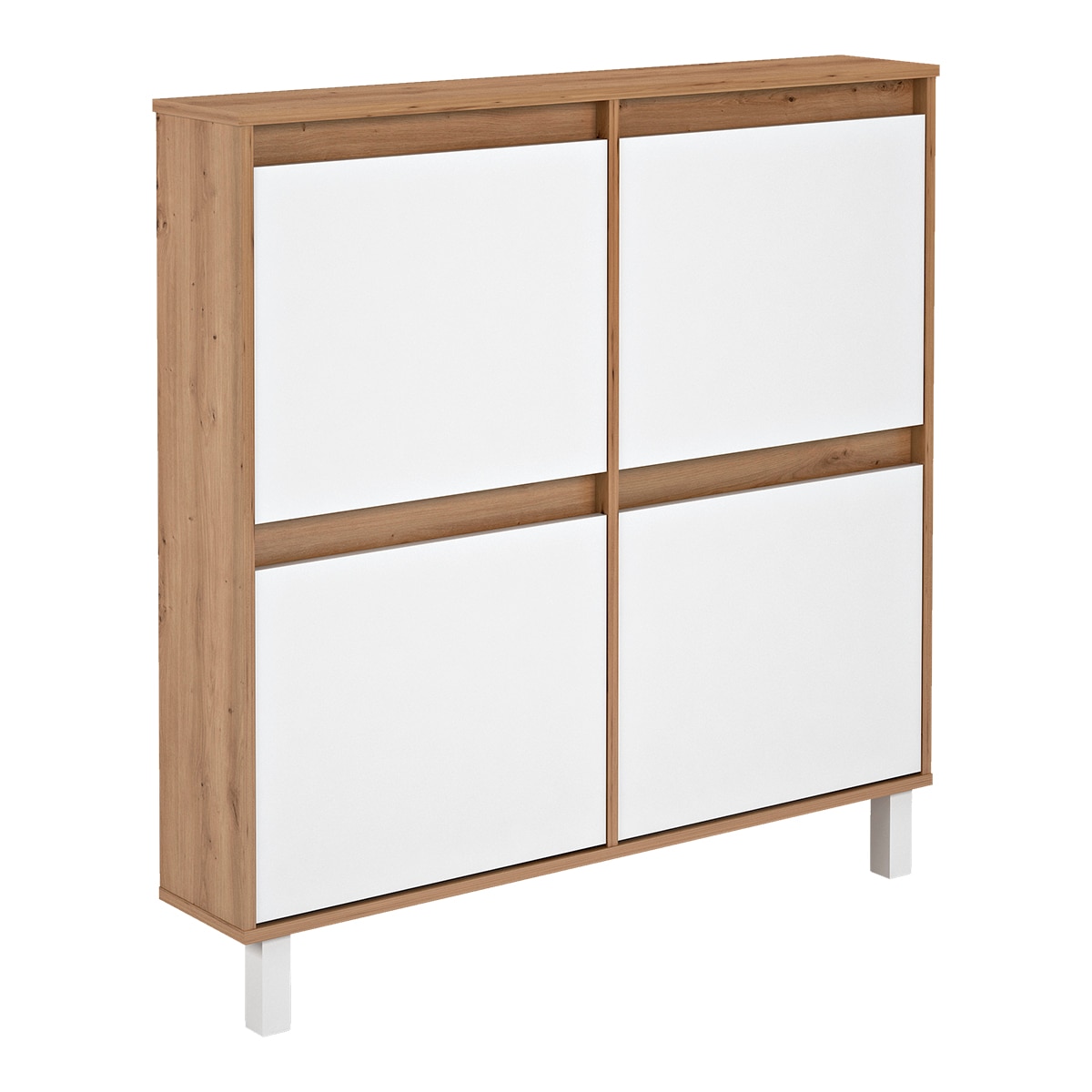 Imagem 0 de Sapateira de Melamina com Fundo Reduzido 4 Compartimentos - 8 Pares