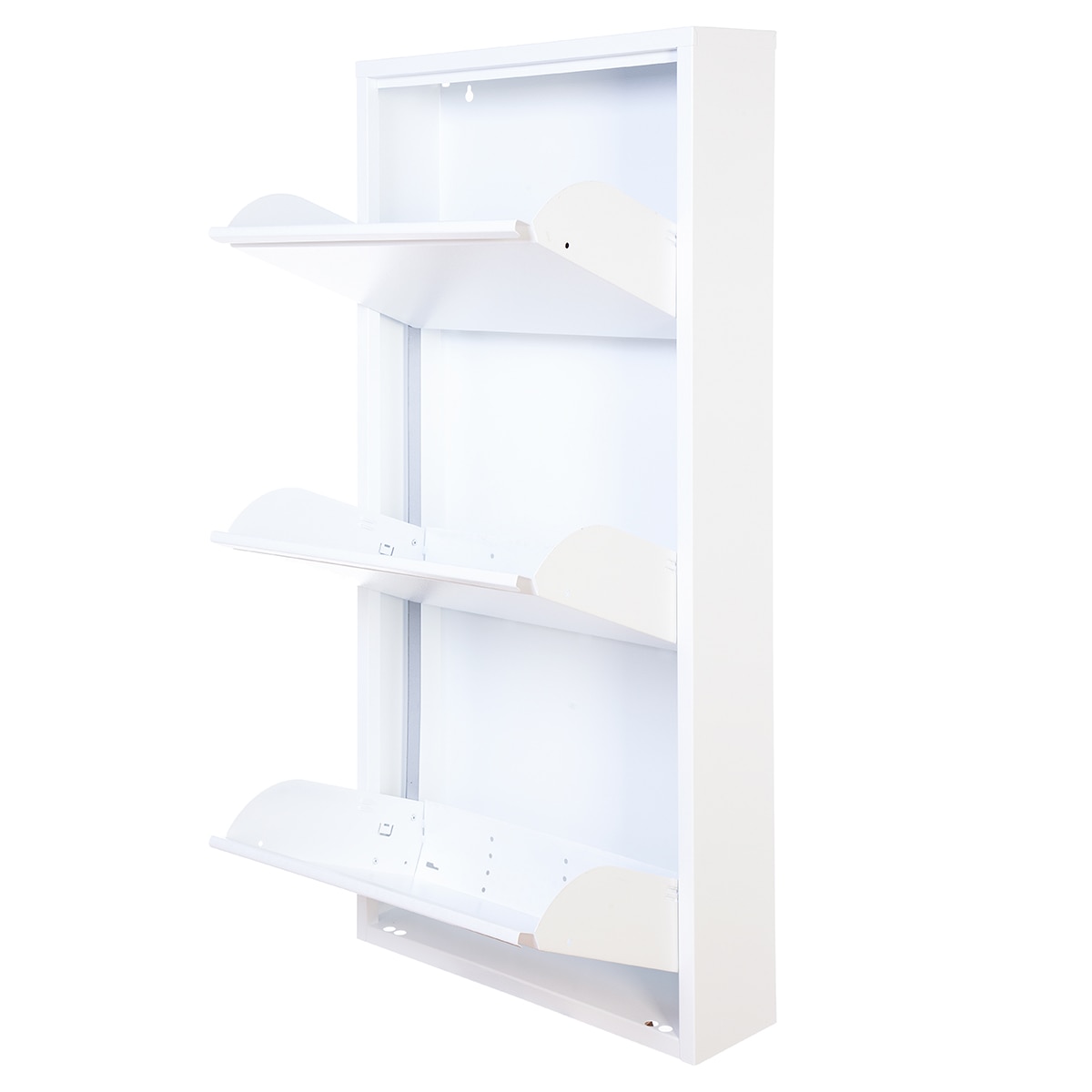 Zapatero Metálico DUNNE 3 módulos Blanco Blanco-2