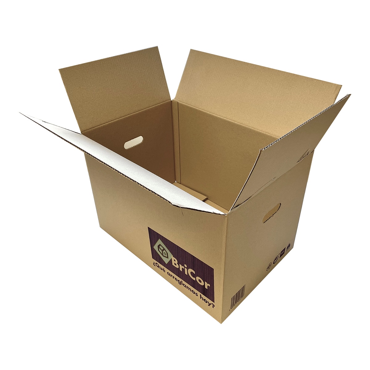 Caja de Mudanza con Asas 60x40x40 cm - 96 l Marrón-2