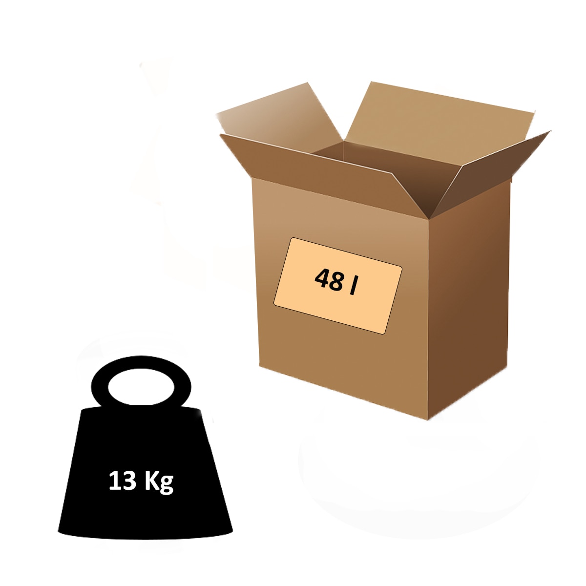 Caja de Mudanza con Asas 40x40x30 cm - 48 l Marrón-4