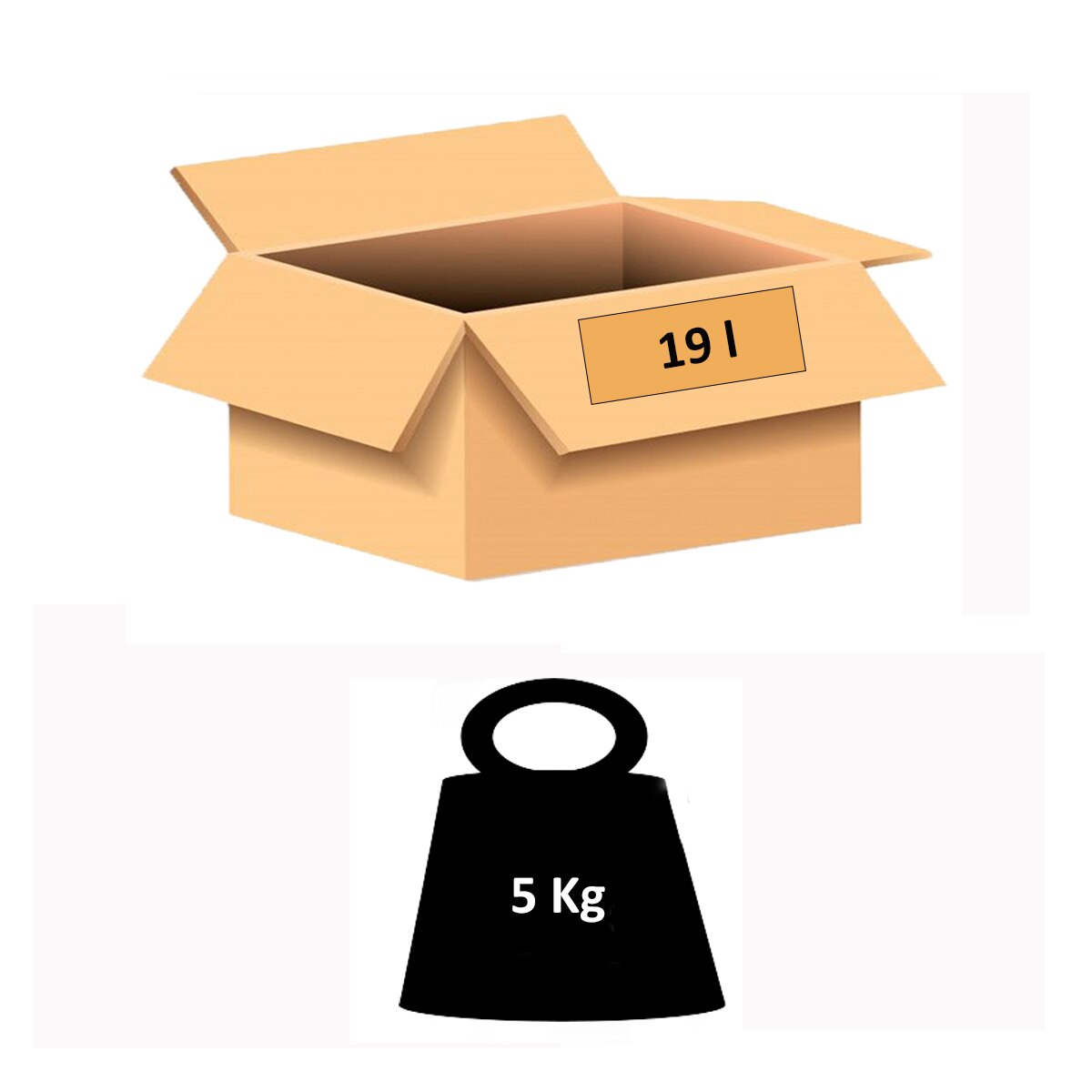Caja de Mudanza con Asas y Tapa Deco 19 l Marrón-3