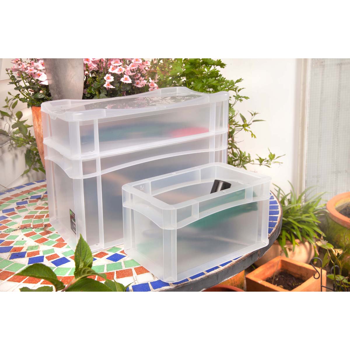 Caja Eurobox Plástico Transparente 30x20x17 cm Transparente-6