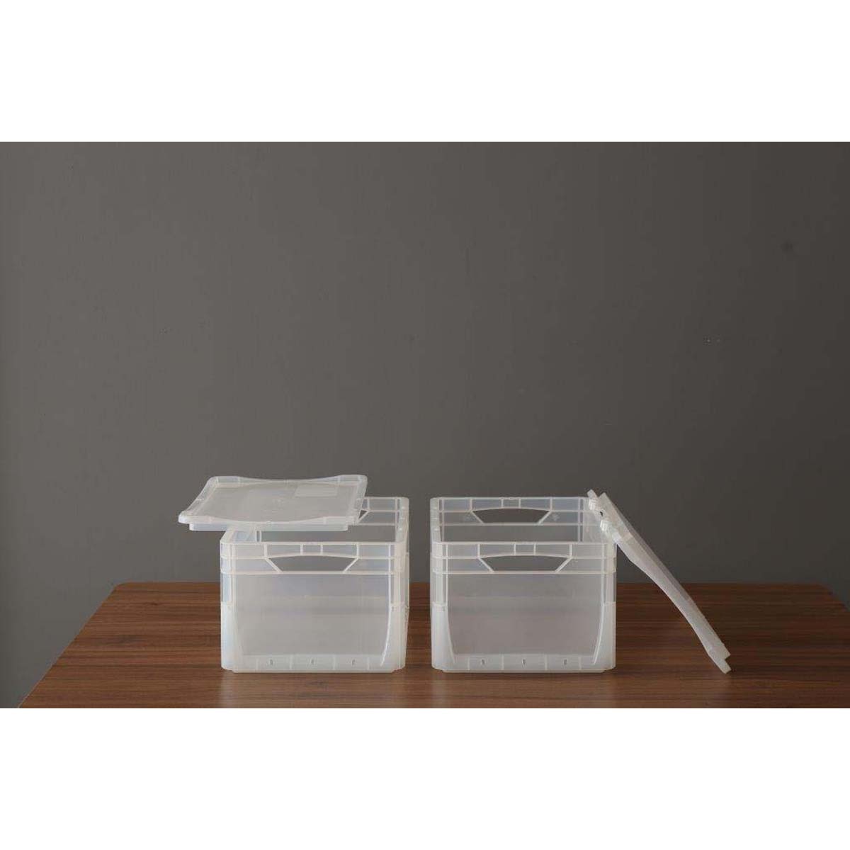 Caja Eurobox Plástico Transparente 40x30x22 cm Transparente-5
