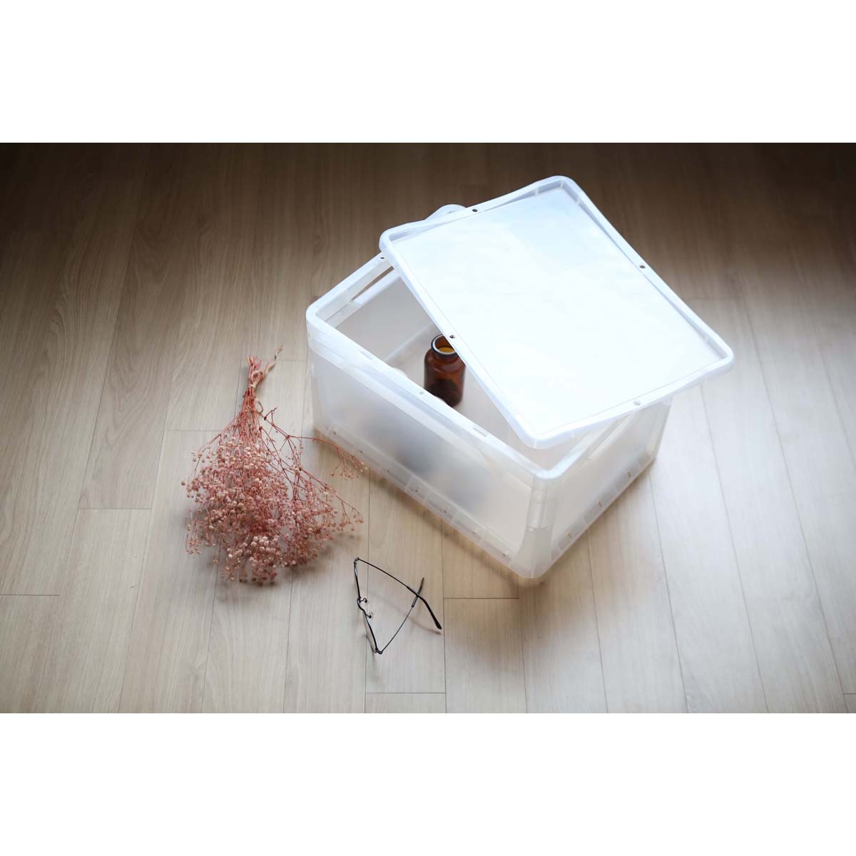 Caja Eurobox Plástico Transparente 40x30x22 cm Transparente-6