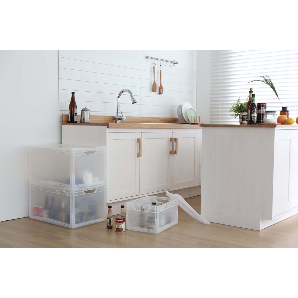 Caja Eurobox Plástico Transparente 40x30x22 cm Transparente-7