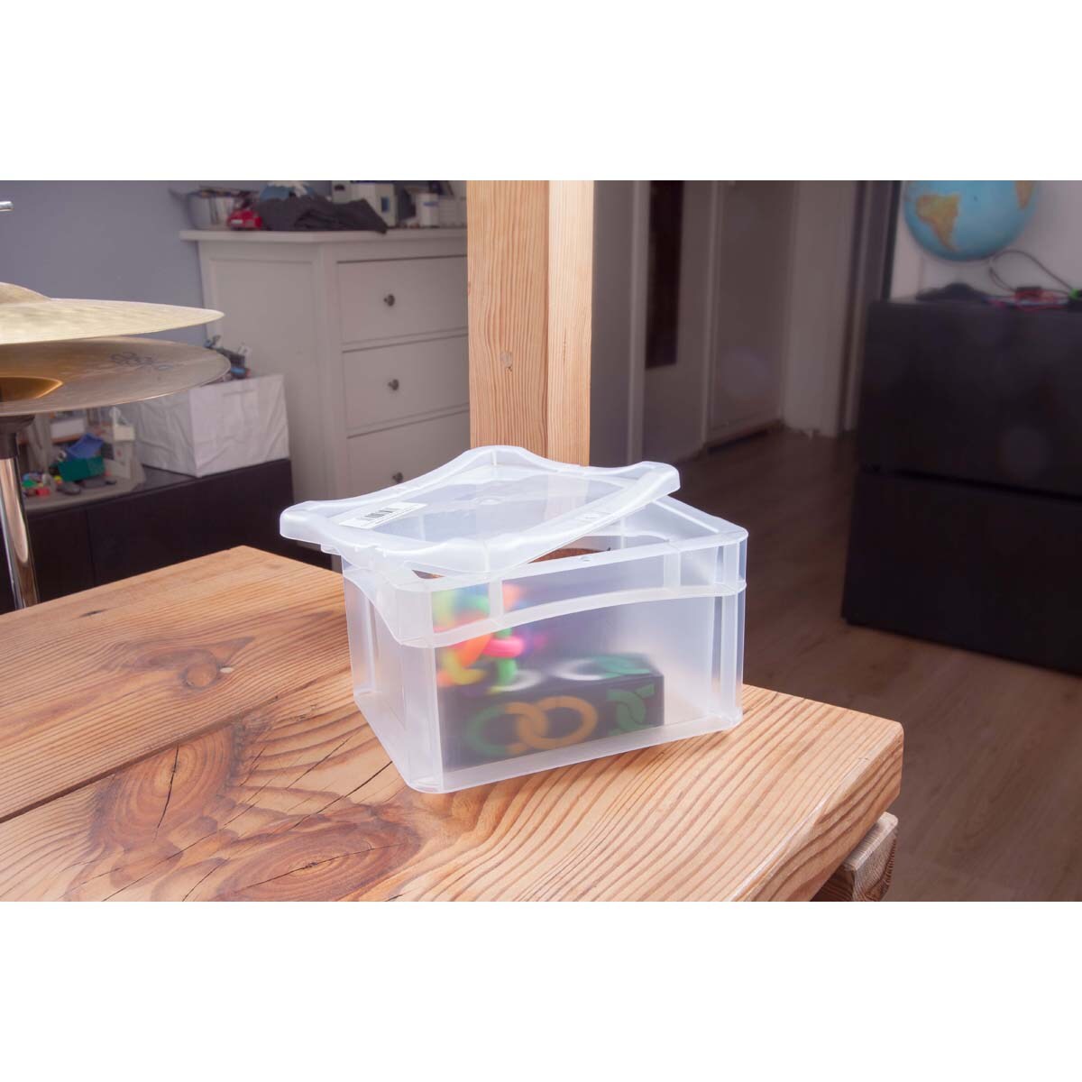 Tampa Click para Caixa Eurobox - 20 x 15 cm Transparente-2