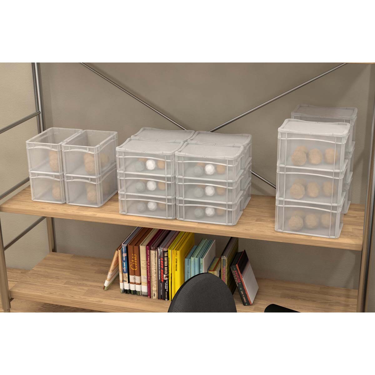 Tampa Click para Caixa Eurobox - 20 x 15 cm Transparente-3