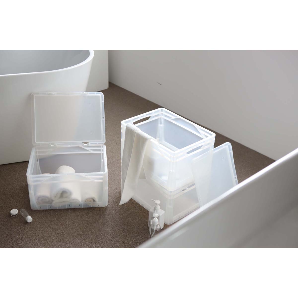 Tapa Abatible para Caja Eurobox 40x30 cm Transparente-5