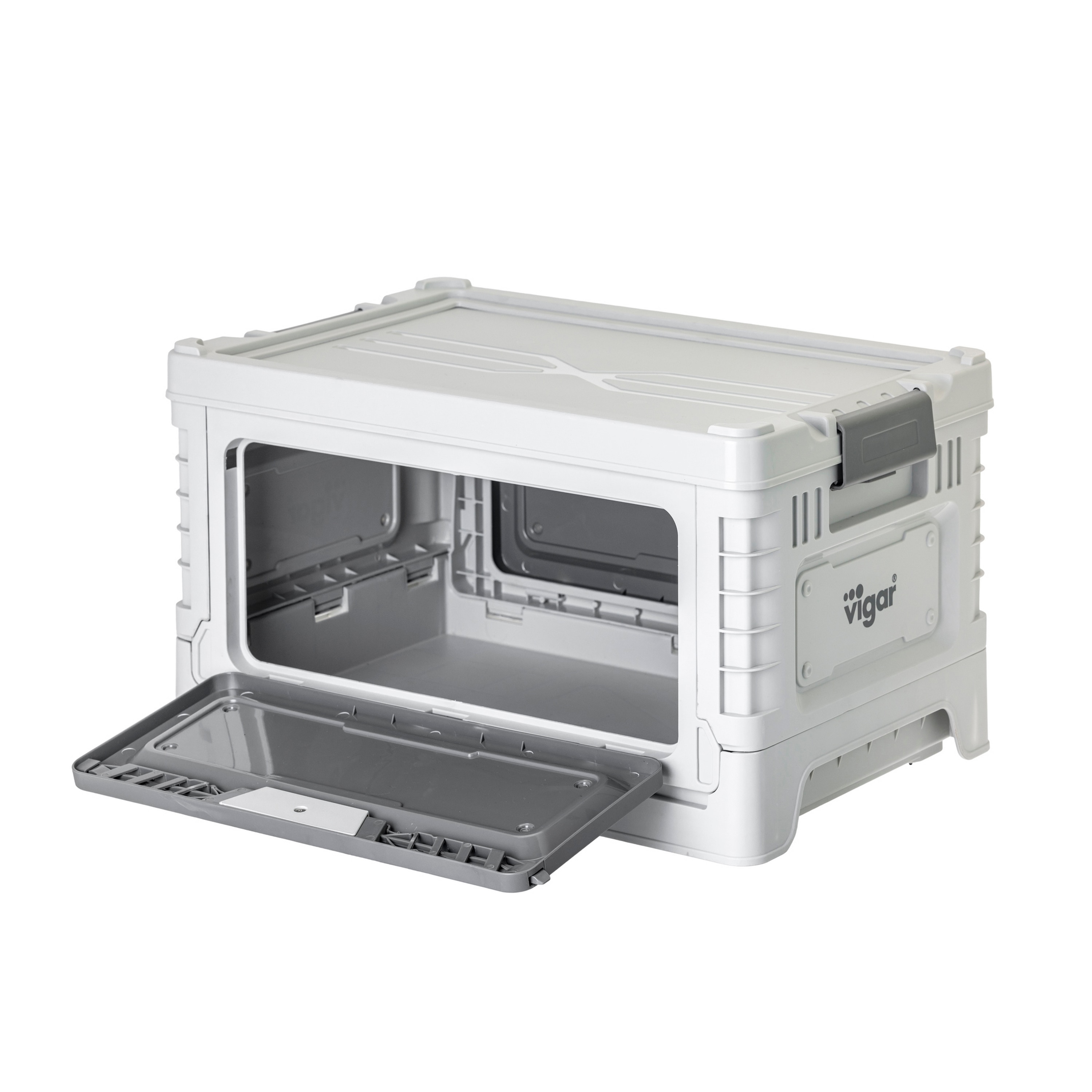 Caixa 30 Litros Compact Dobrável e Versátil Cinzento-2