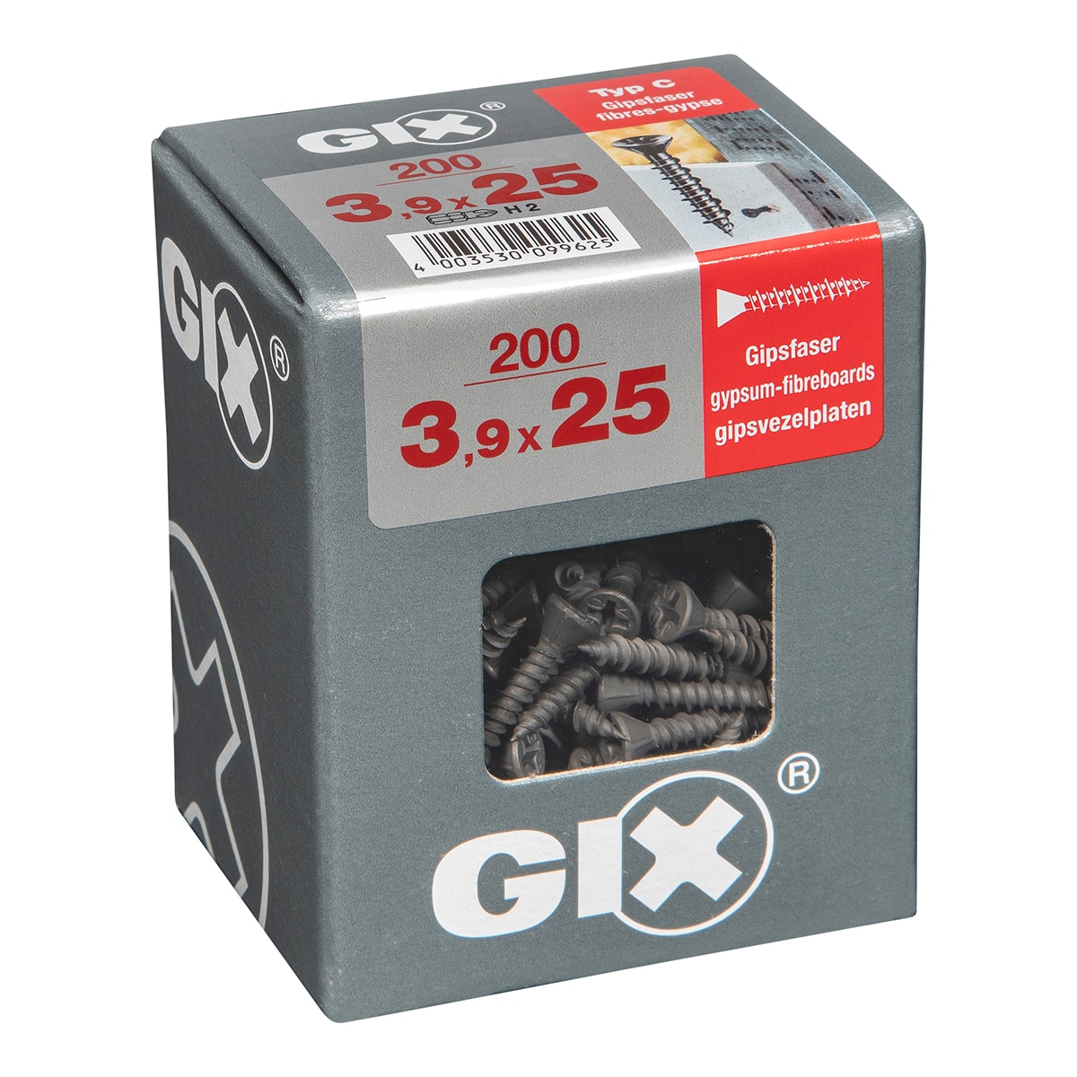 Imagen 0 de Tornillo Pladur GIX Fosfatado Ø3,9 x 25 mm - Caja 200 Uds