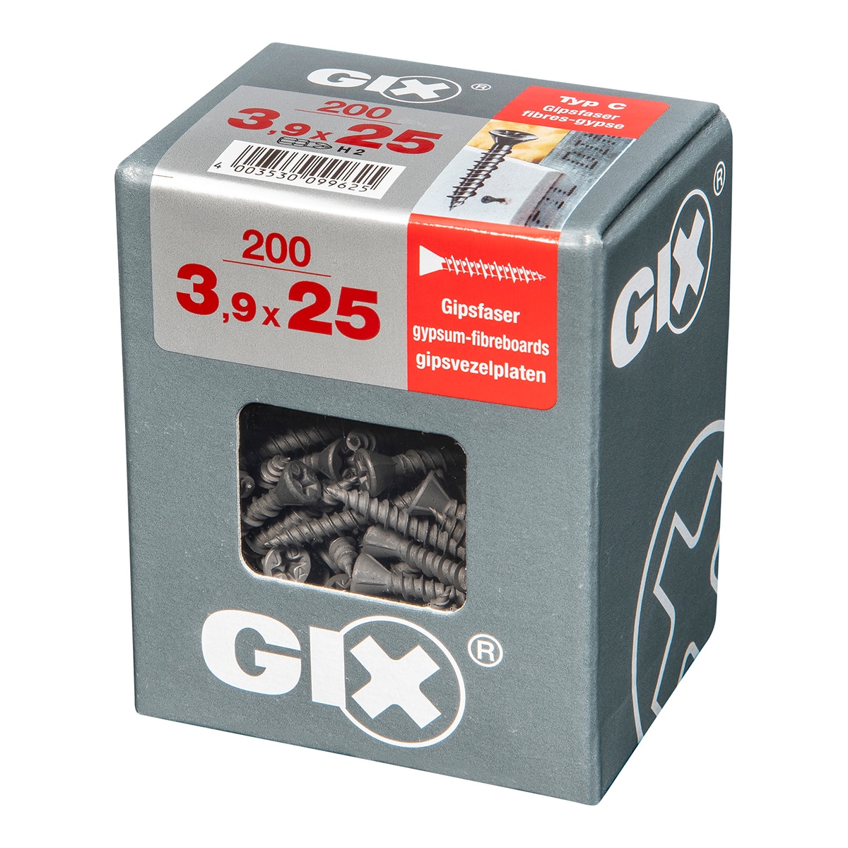 Tornillo Pladur GIX Fosfatado Ø3,9 x 25 mm - Caja 200 Uds Negro-3