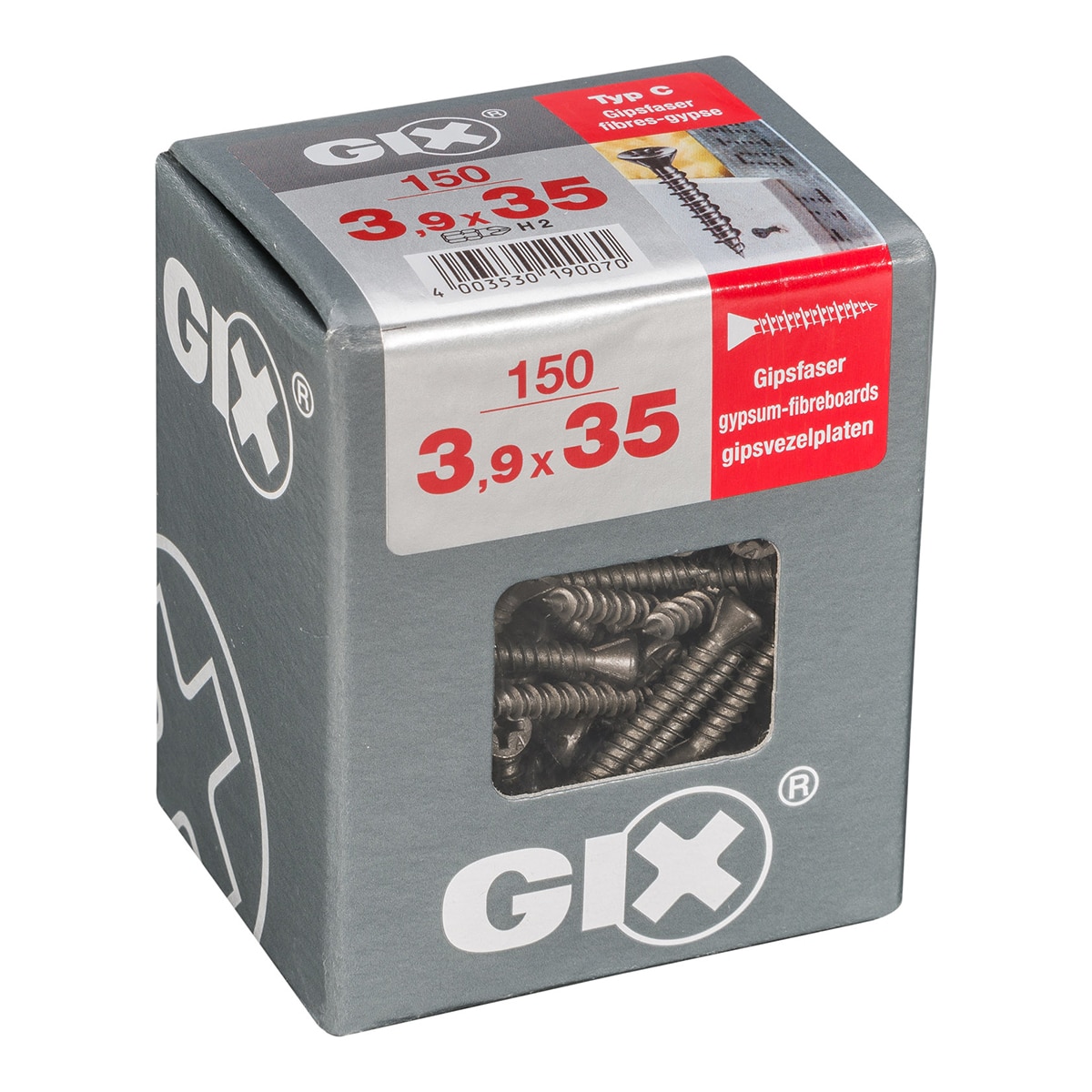 Imagen 0 de Tornillo Pladur GIX Fosfatado Ø3,9 x 35 mm - Caja 150 Uds