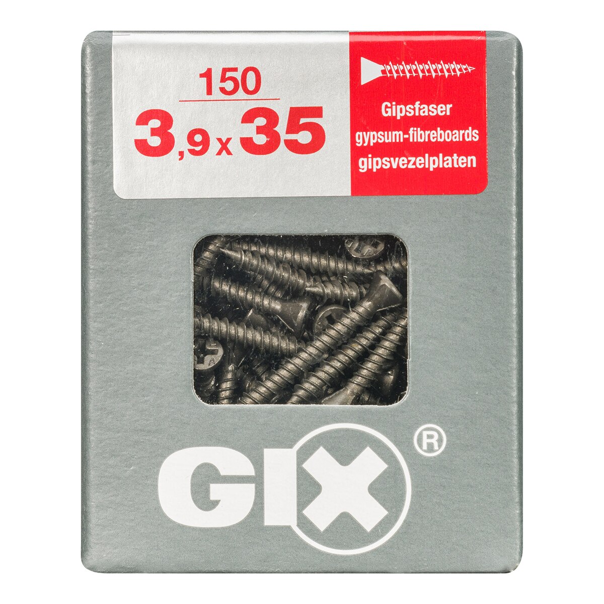 Tornillo Pladur GIX Fosfatado Ø3,9 x 35 mm - Caja 150 Uds Negro-2