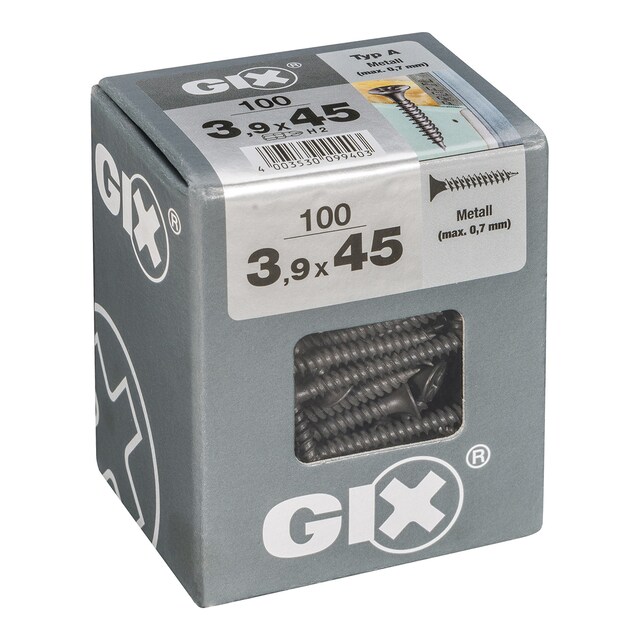 Imagen 0 de Tornillo Pladur GIX Fosfatado Ø3,9 x 45 mm - Caja 100 Uds