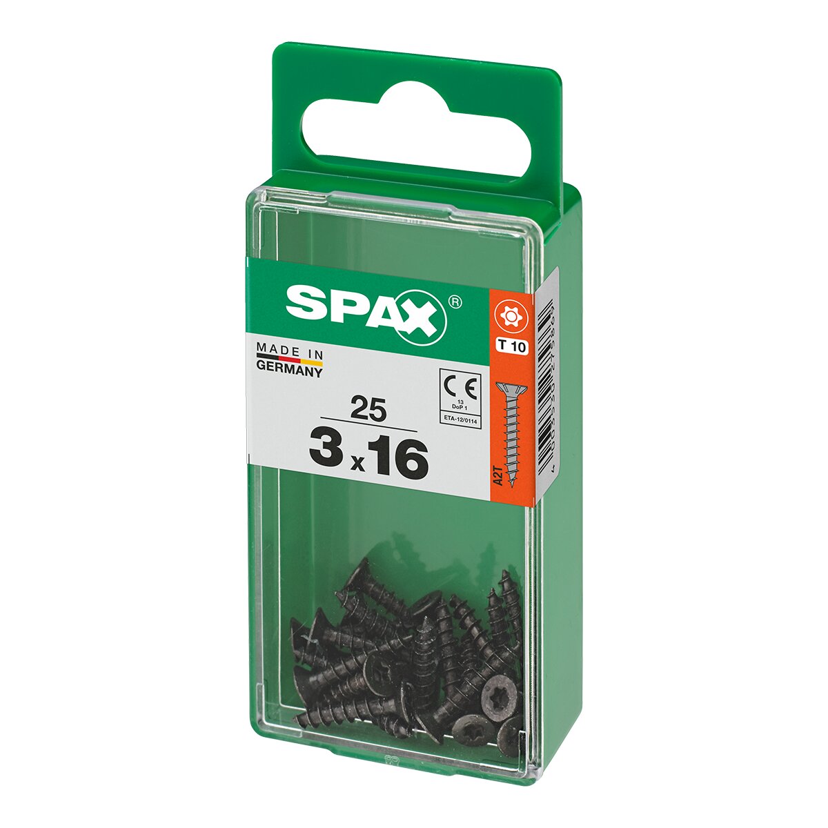 Tornillo Cabeza Plana T-Star Pavonado Ø3 x 16 mm - Caja 25 Uds Pavonado-3