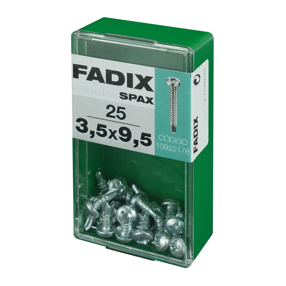 Tornillo Roscachapa Cabeza Redonda Ø3,5 x 9,5 mm - Caja 25 Uds Zincado-2