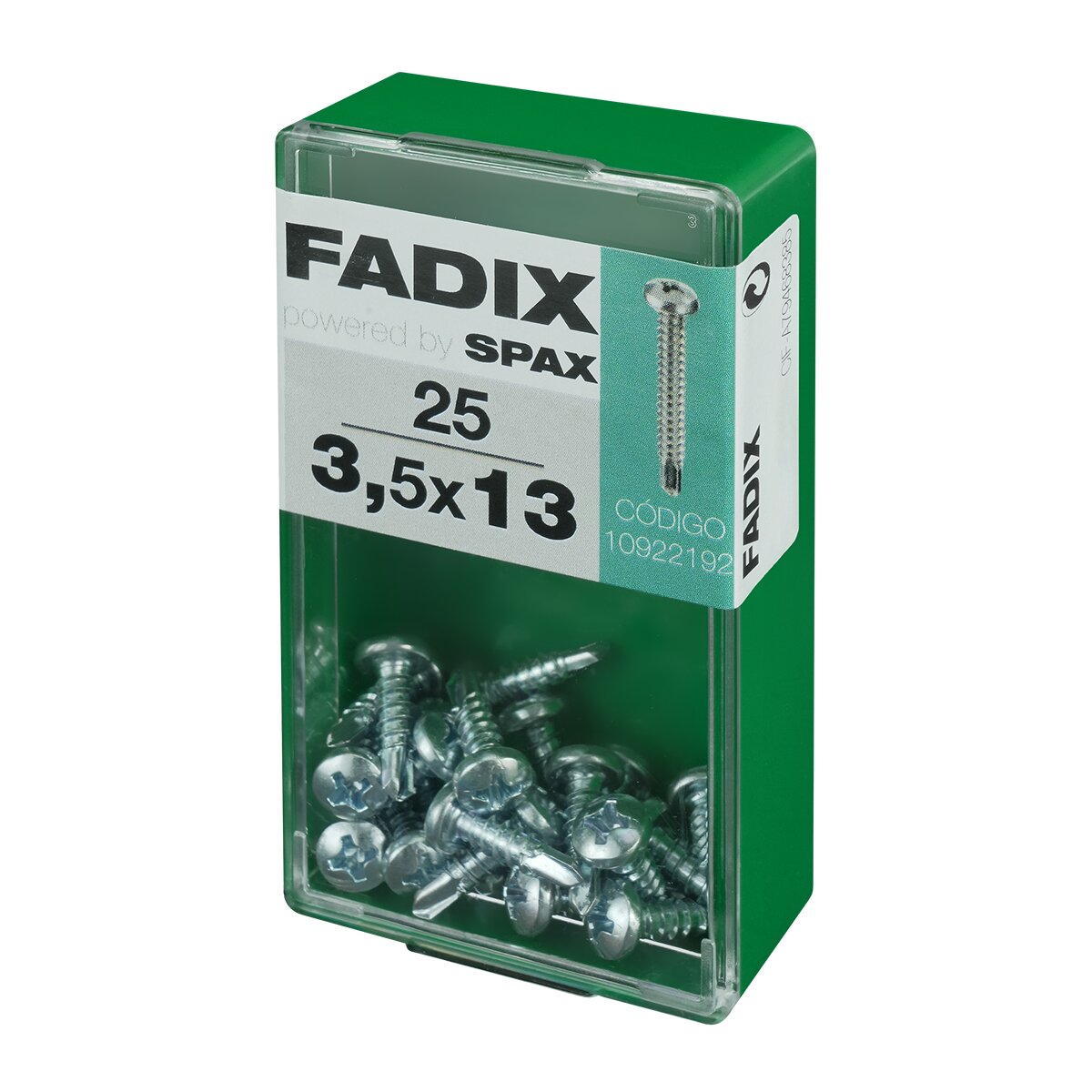 Tornillo Roscachapa Cabeza Redonda Ø3,5 x 13 mm - Caja 25 Uds Zincado-2