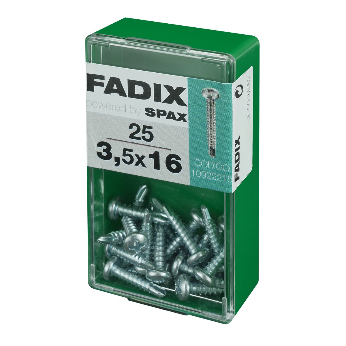 Tornillo Roscachapa Cabeza Redonda Ø3,5 x 16 mm - Caja 25 Uds Zincado-2