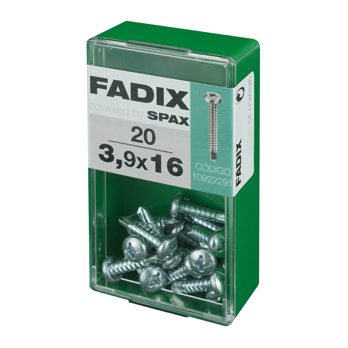 Tornillo Roscachapa Cabeza Redonda Ø3,9 x 16 mm - Caja 20 Uds Zincado-2