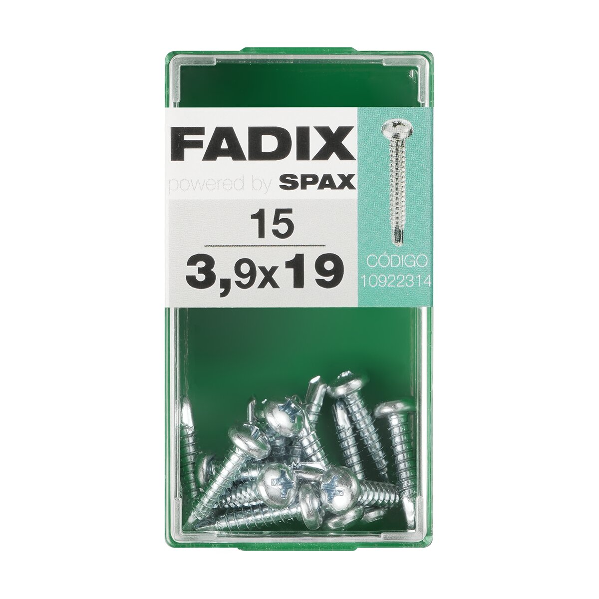 Imagen 0 de Tornillo Roscachapa Cabeza Redonda Ø3,9 x 19 mm - Caja 15 Uds