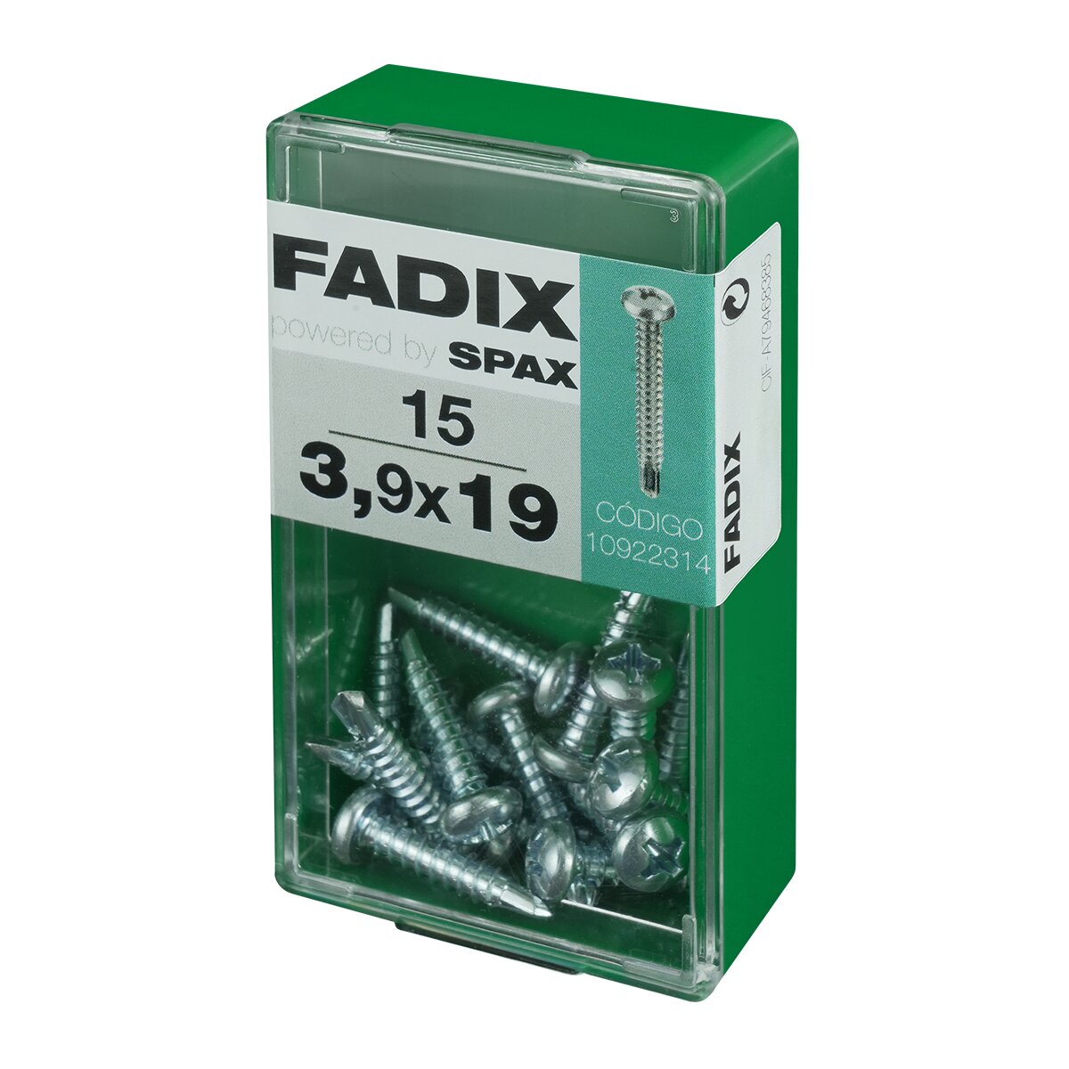 Tornillo Roscachapa Cabeza Redonda Ø3,9 x 19 mm - Caja 15 Uds Zincado-2