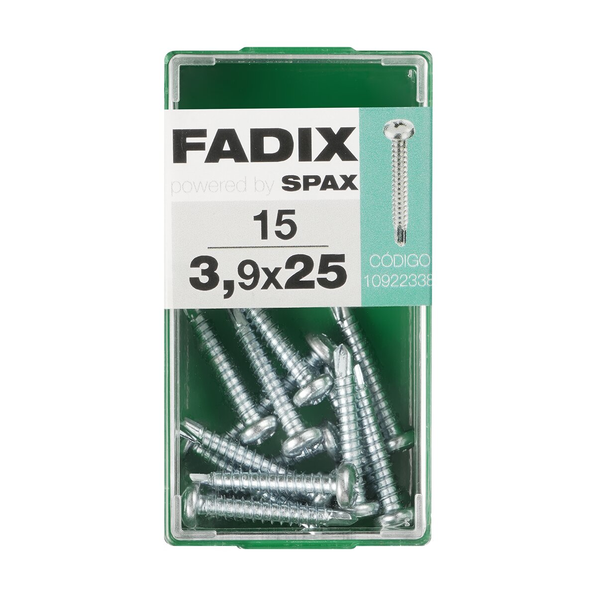Imagen 0 de Tornillo Roscachapa Cabeza Redonda Ø3,9 x 25 mm - Caja 15 Uds