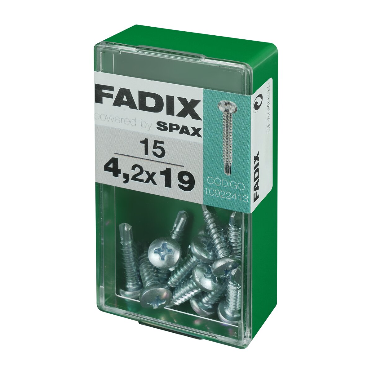 Tornillo Roscachapa Cabeza Redonda Ø4,2 x 19 mm - Caja 15 Uds Zincado-2