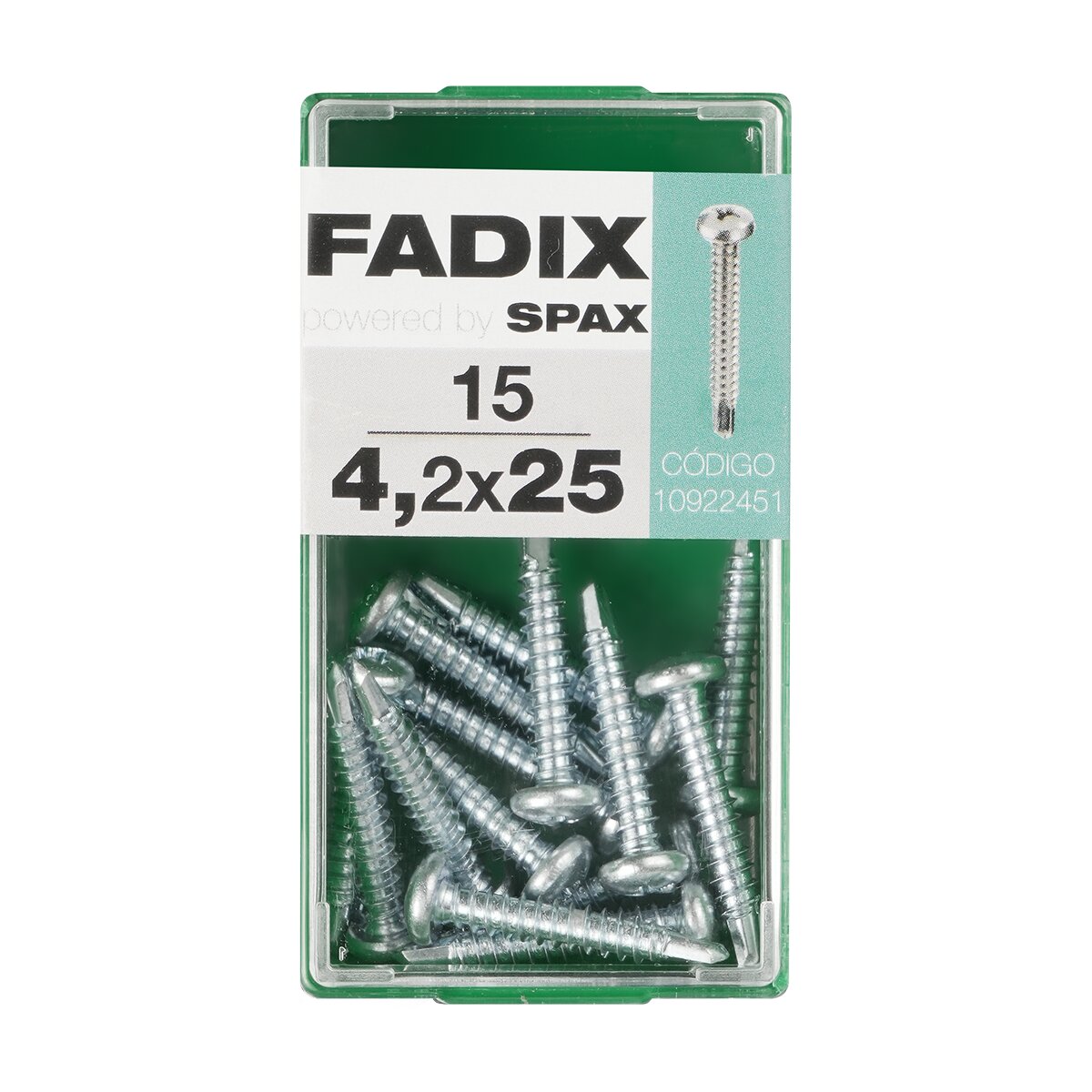 Imagen 0 de Tornillo Roscachapa Cabeza Redonda Ø4,2 x 25 mm - Caja 15 Uds
