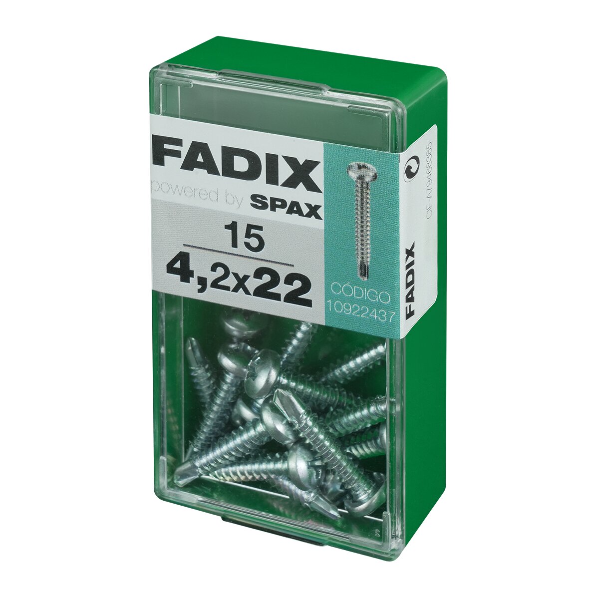Tornillo Roscachapa Cabeza Redonda Ø4,2 x 22 mm - Caja 15 Uds Zincado-2