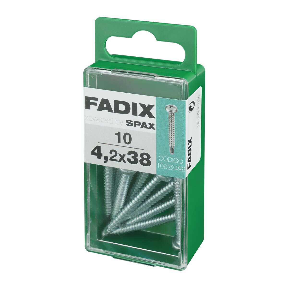 Tornillo Roscachapa Cabeza Redonda Ø4,2 x 38 mm - Caja 10 Uds Zincado-2