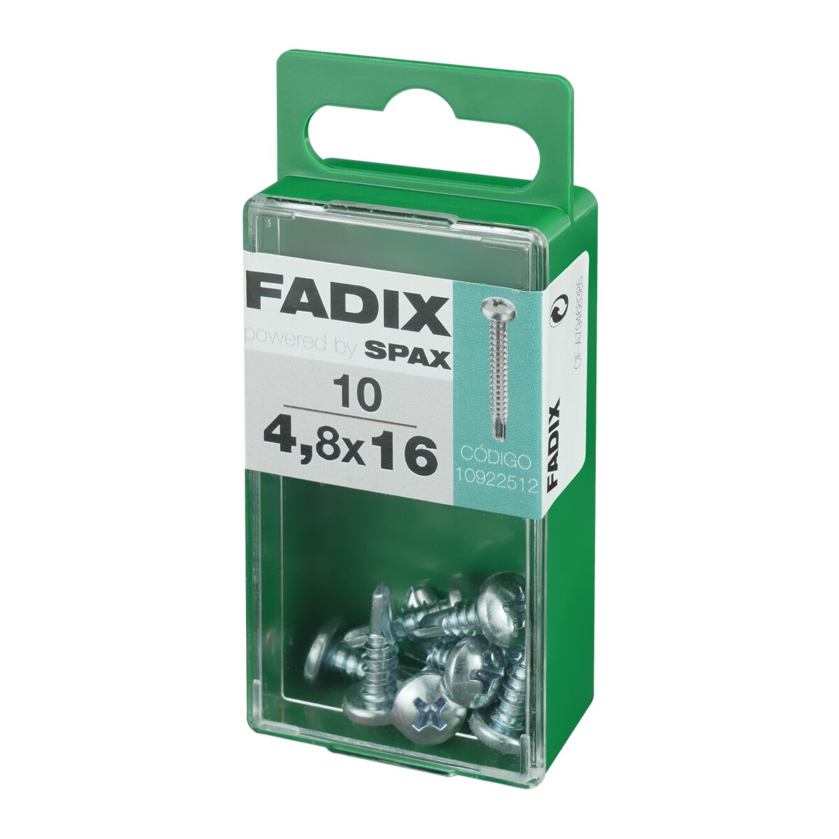 Tornillo Roscachapa Cabeza Redonda Ø4,8 x 16 mm - Caja 10 Uds Zincado-2