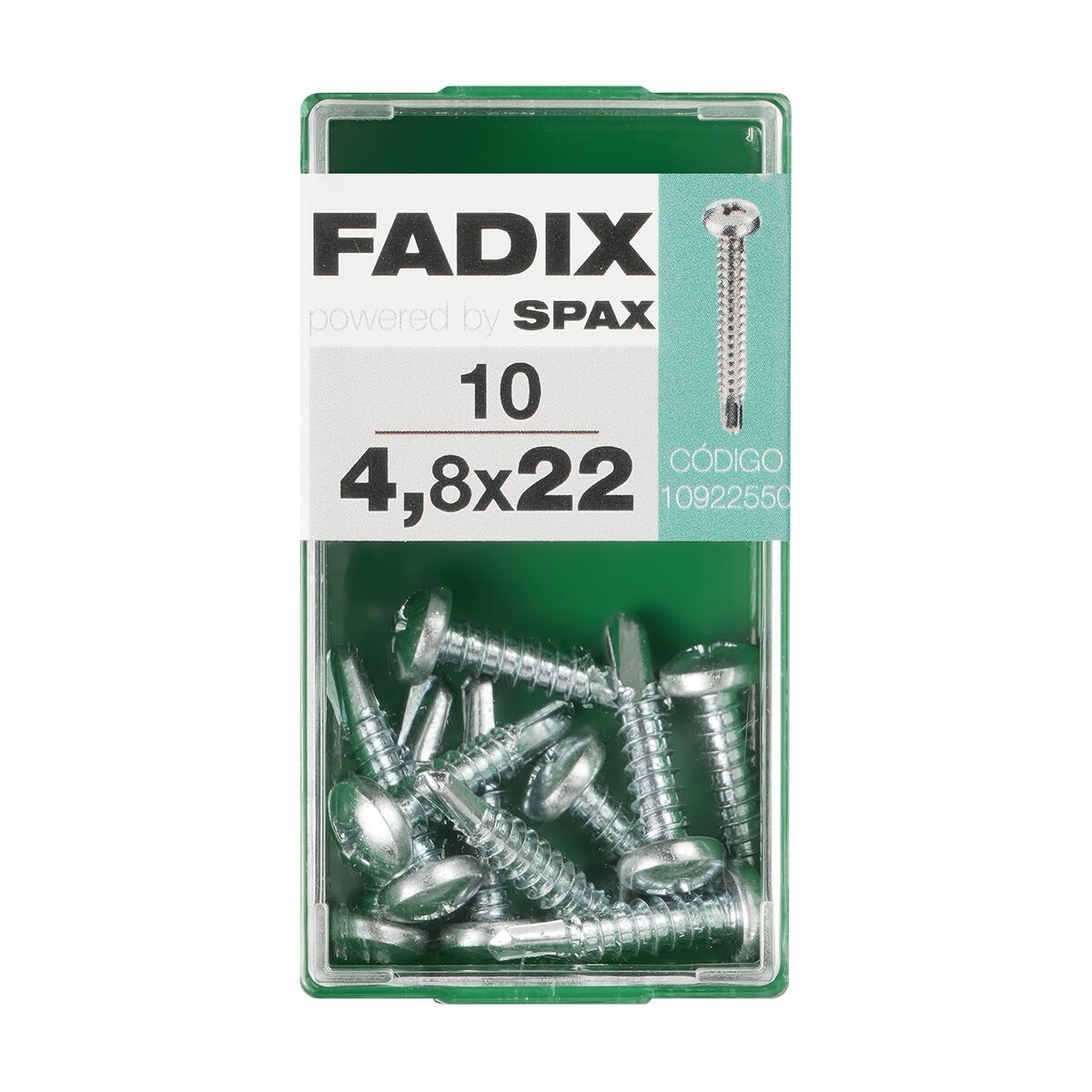 Imagen 0 de Tornillo Roscachapa Cabeza Redonda Ø4,8 x 22 mm - Caja 10 Uds