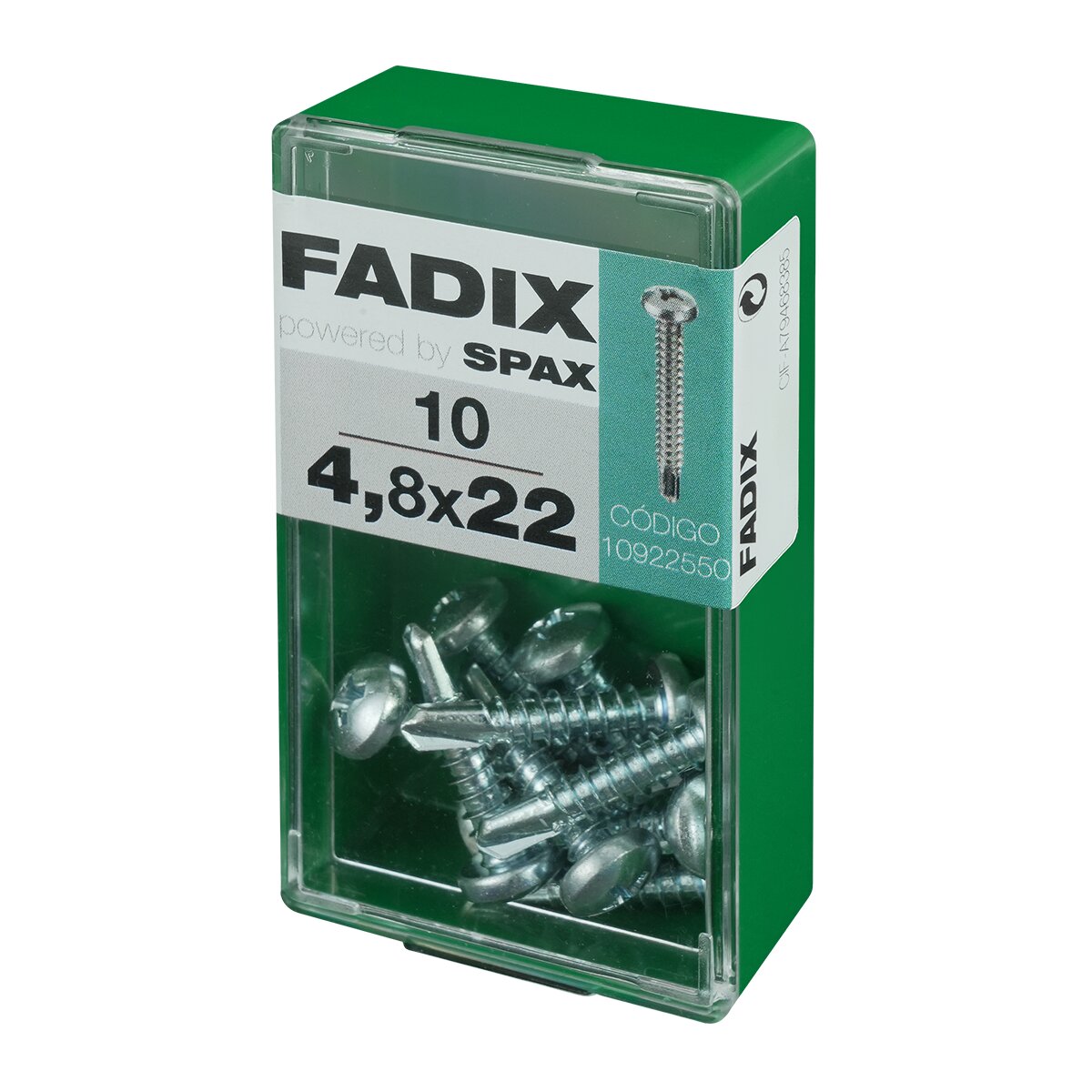 Tornillo Roscachapa Cabeza Redonda Ø4,8 x 22 mm - Caja 10 Uds Zincado-2