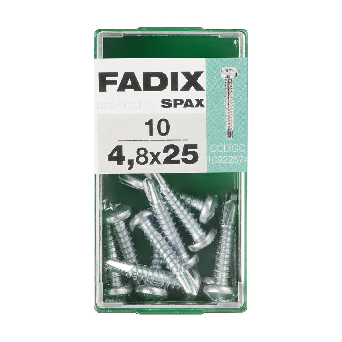 Imagen 0 de Tornillo Roscachapa Cabeza Redonda Ø4,8 x 25 mm - Caja 10 Uds