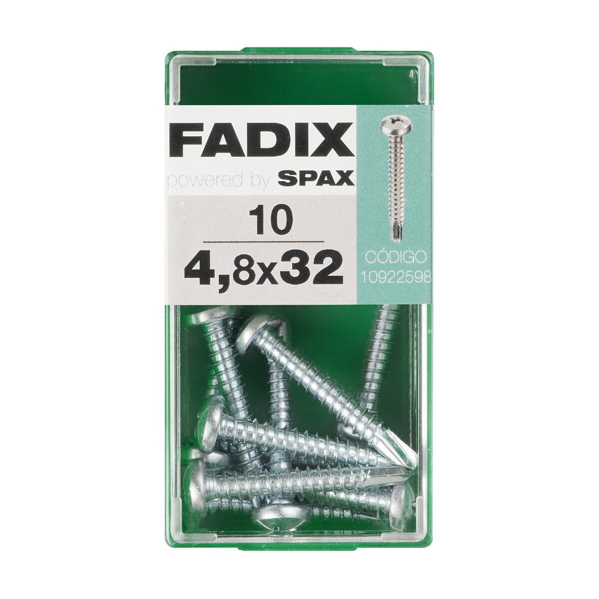 Imagen 0 de Tornillo Roscachapa Cabeza Redonda Ø4,8 x 32 mm - Caja 10 Uds