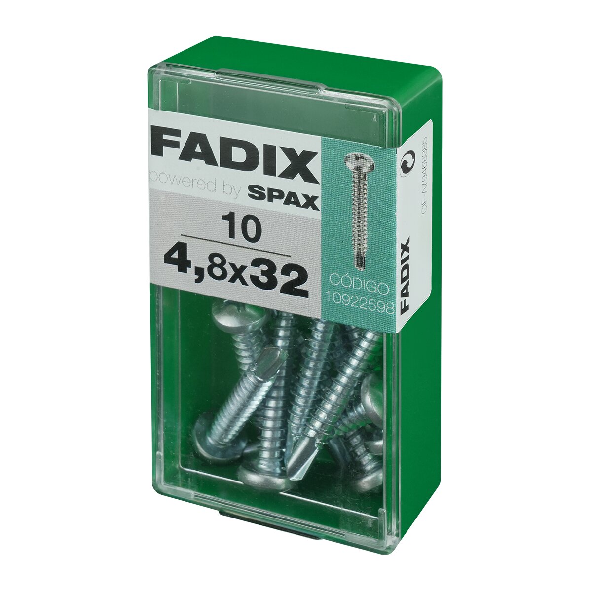 Tornillo Roscachapa Cabeza Redonda Ø4,8 x 32 mm - Caja 10 Uds Zincado-2