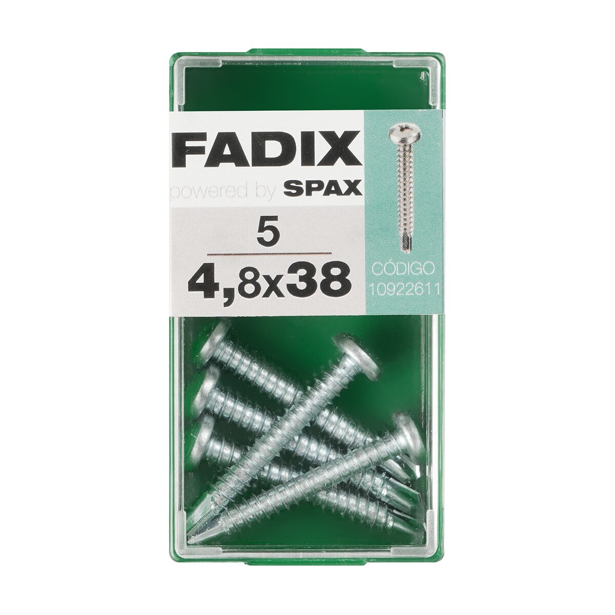 Imagen 0 de Tornillo Roscachapa Cabeza Redonda Ø4,8 x 38 mm - Caja 5 Uds