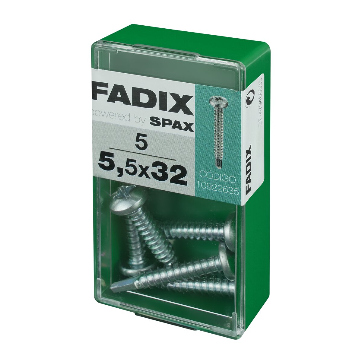 Tornillo Roscachapa Cabeza Redonda Ø5,5 x 32 mm - Caja 5 Uds Zincado-2