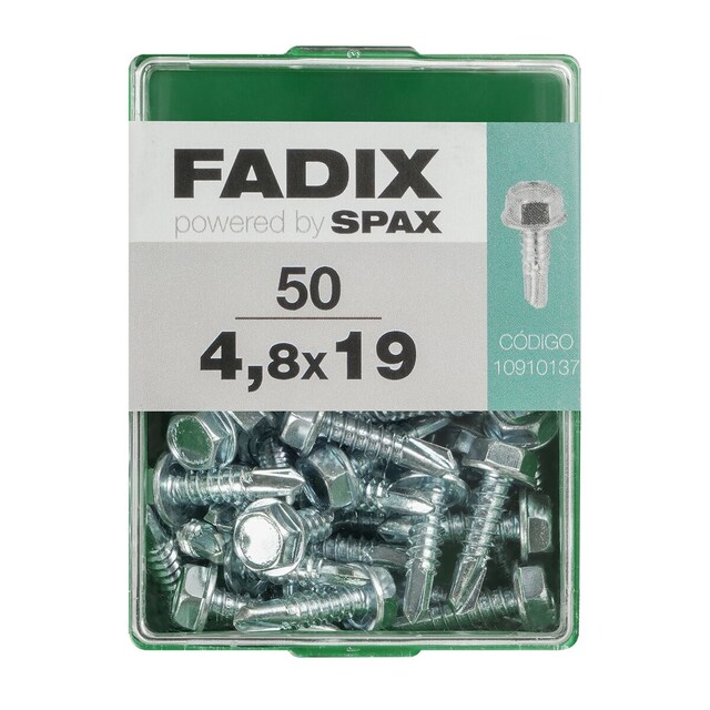 Imagen 0 de Tornillo Roscachapa Cabeza Hexagonal Ø4,8 x 19 mm - Caja 50 Uds