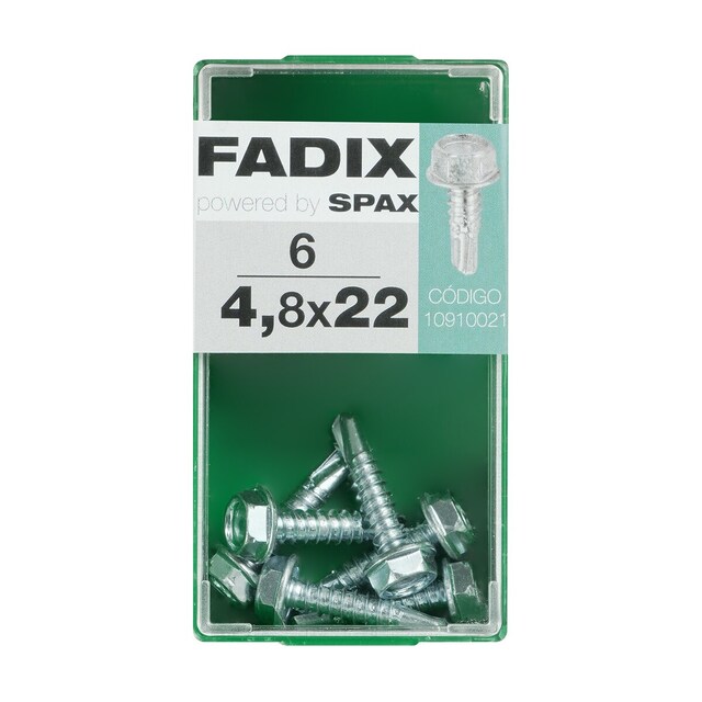 Imagen 0 de Tornillo Roscachapa Cabeza Hexagonal Ø4,8 x 22 mm - Caja 6 Uds