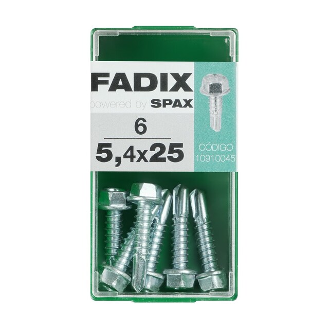 Imagen 0 de Tornillo Roscachapa Cabeza Hexagonal Ø5,4 x 25 mm - Caja 6 Uds