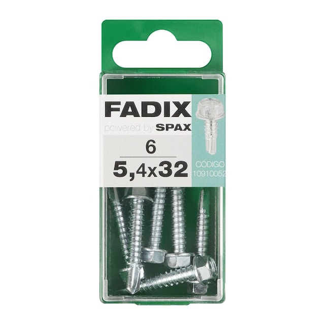 Imagen 0 de Tornillo Roscachapa Cabeza Hexagonal Ø5,4 x 32 mm - Caja 6 Uds