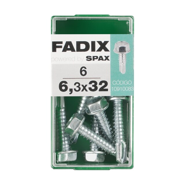 Imagen 0 de Tornillo Roscachapa Cabeza Hexagonal Ø6,3 x 32 mm - Caja 6 Uds