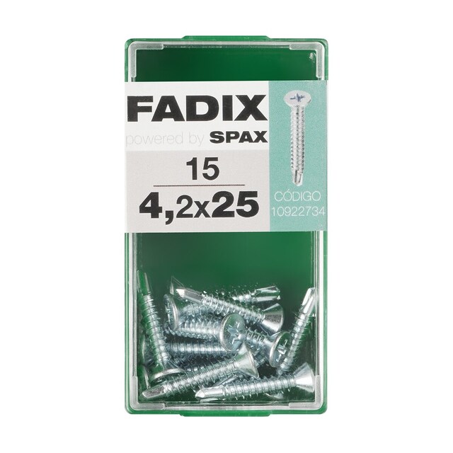 Imagen 0 de Tornillo Roscachapa Cabeza Plana Ø4,2 x 25 mm - Caja 15 Uds