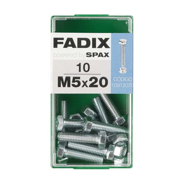 Imagen 0 de Tornillo Cabeza Hexagonal + Tuerca M5 x 20 mm - Caja 10 Uds