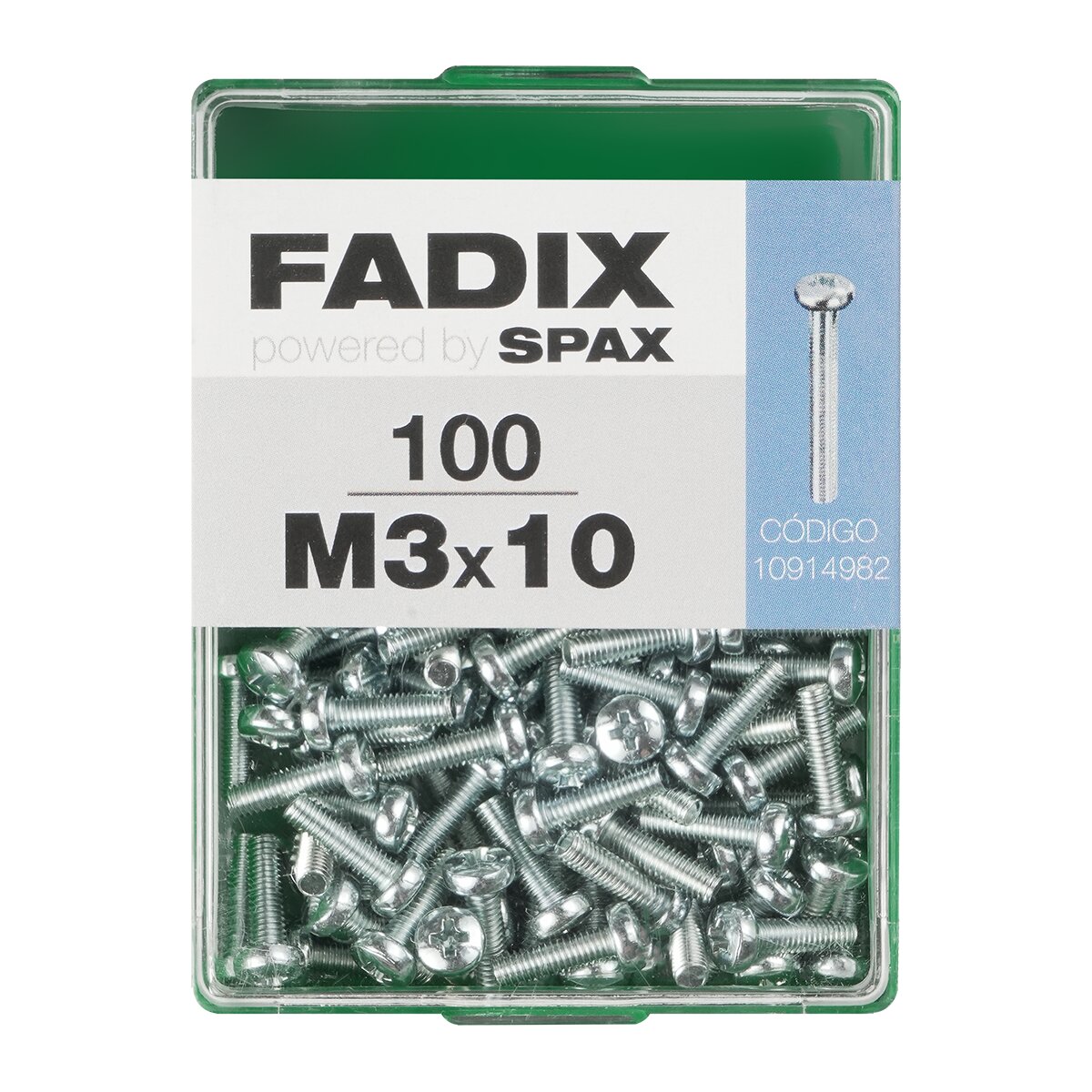 Imagen 0 de Tornillo Métrica Cabeza Redonda M3 x 10 mm - Caja 100 Uds