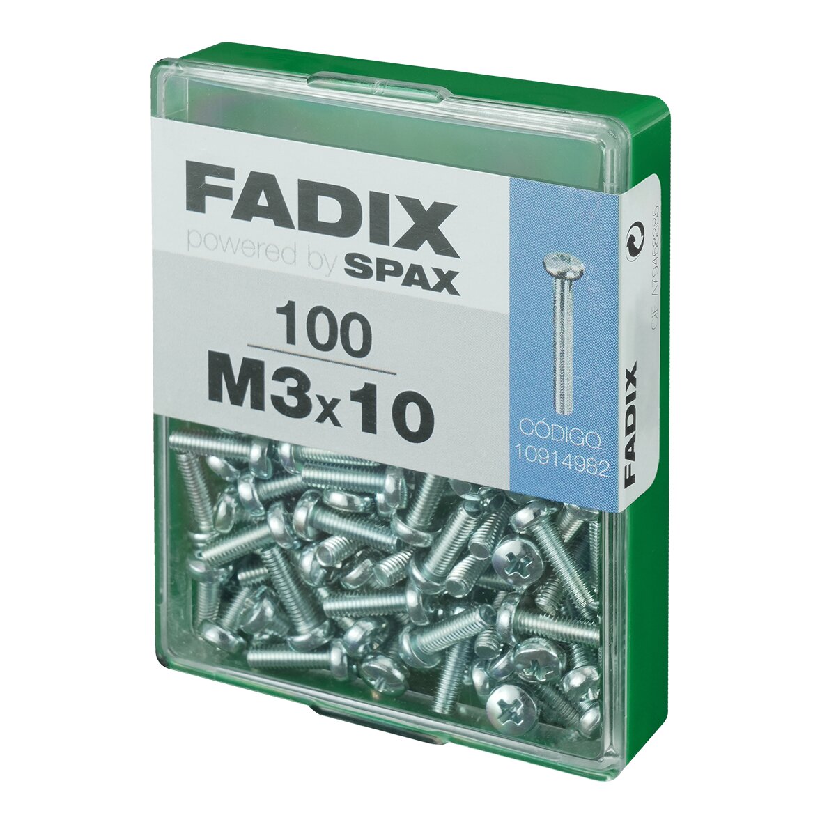 Tornillo Métrica Cabeza Redonda M3 x 10 mm - Caja 100 Uds Zincado-2